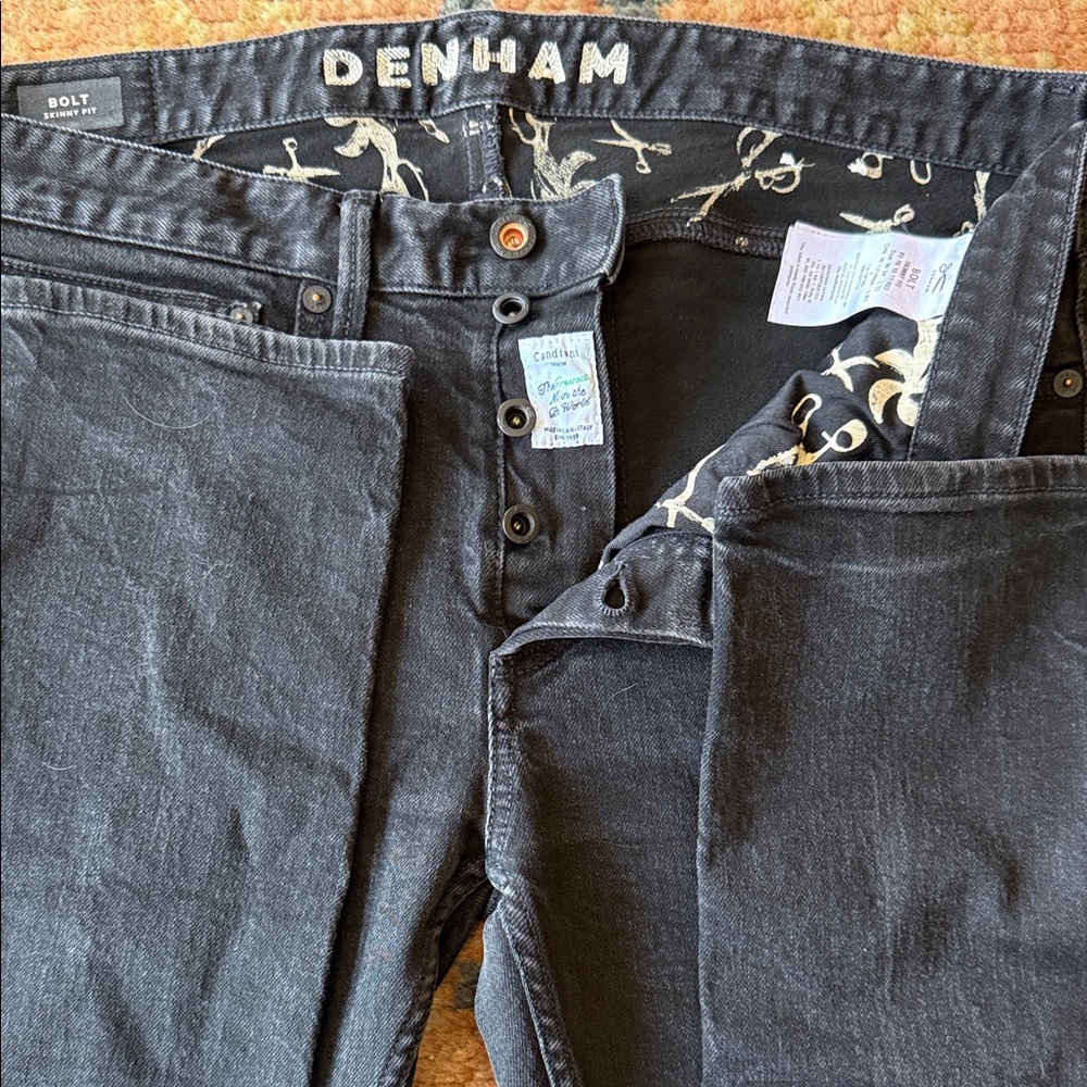 Denham Jeans Black Skinny Stretch Jeans - Picture 3 of 5
